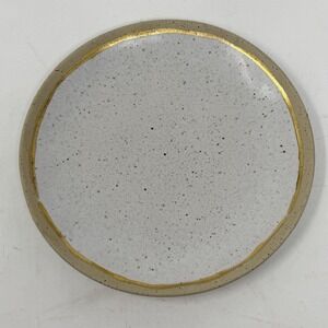 RARE Crate & Barrel Primrose Holiday Gold Salad Plate 9" Portugal OOS